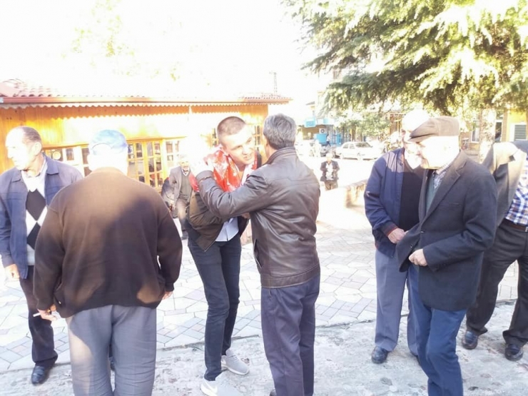 Vezirhan Beldesinde Asker Uğurlandı