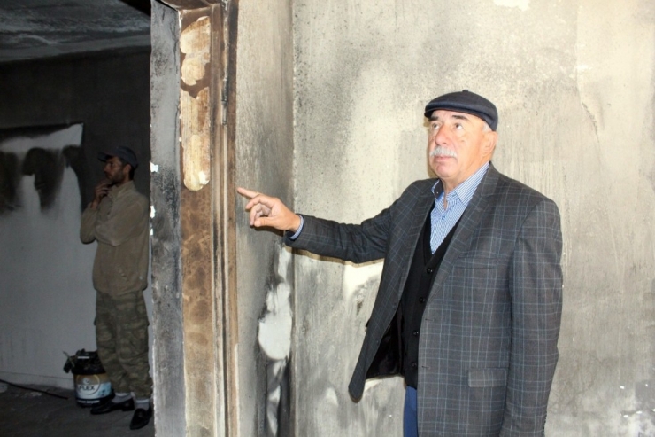 Evi Yanan Aileye Komşuları Sahip Çıktı