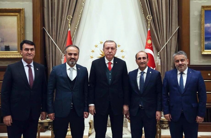 Bursa Belediye Başkanlarının Cumhurbaşkanı Ziyaret Fotoğrafı Yayınlandı