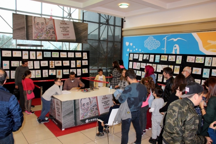 Demirhindi, Samsunlu Çocukların Karikatürlerini Çizdi