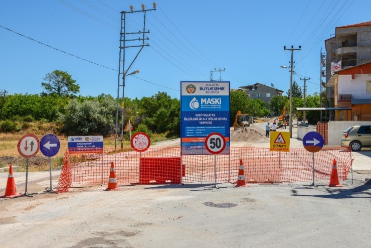 Maski, Eski Malatya’daki Altyapı Çalışmalarını Sürdürüyor