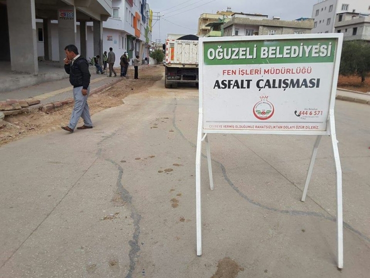 Oğuzeli Belediyesi’nde Asfalt Çalışmaları Devam Ediyor