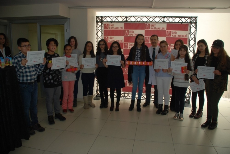 Ümit Hastanesi’nde Resim Yarışmasına Katılanlara Ödülleri Verildi