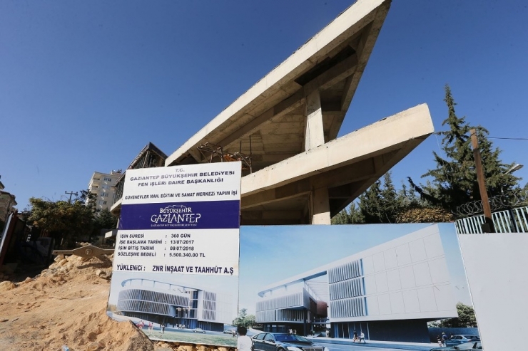 Güvenlevler’deki Eğitim Ve Sanat Merkezi İnşaatı Hızla Yükseliyor