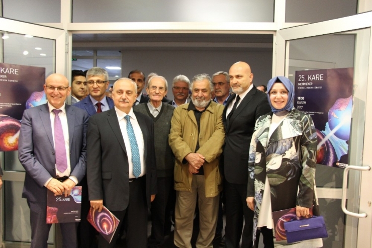 "25. Kare" Resim Sergisi Omü’de Açıldı