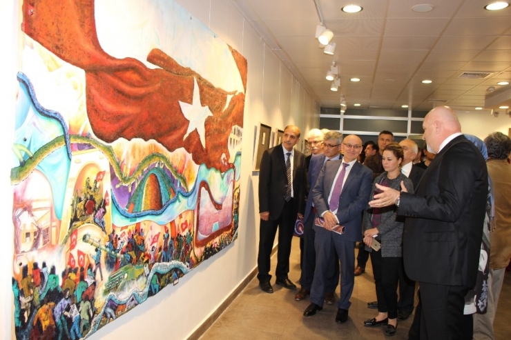 "25. Kare" Resim Sergisi Omü’de Açıldı