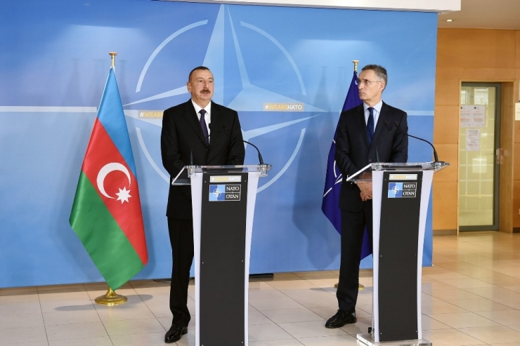 Azerbaycan Cumhurbaşkanı İlham Aliyev, Stoltenberg İle Görüştü