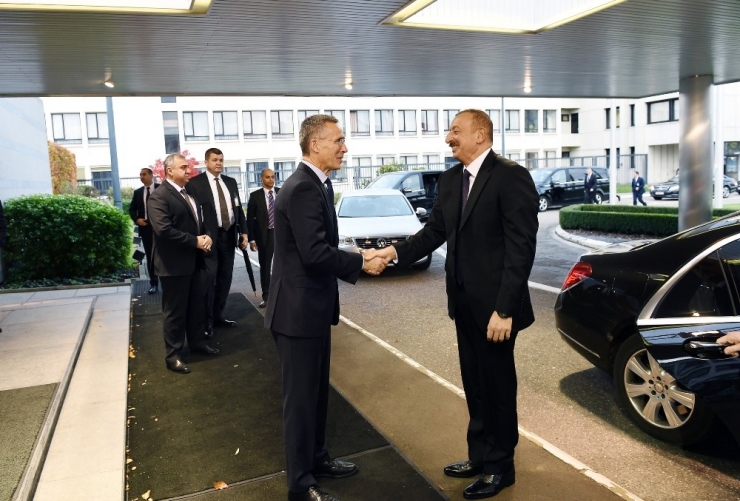 Azerbaycan Cumhurbaşkanı İlham Aliyev, Stoltenberg İle Görüştü