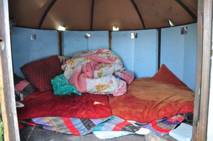 Kaçak Av İçin Dayalı Döşeli Avcı Kulübesi Yapmışlar