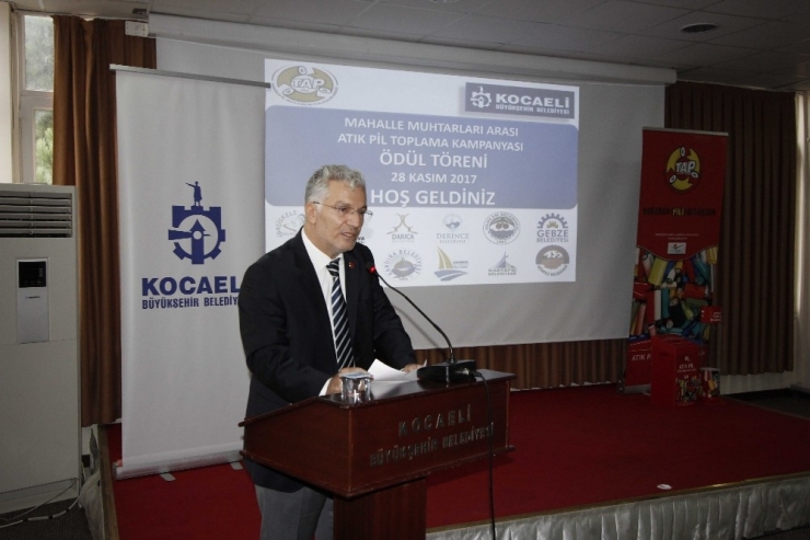 Kocaelili Muhtarlar 6 Ayda 1 Buçuk Ton Atık Pil Topladı