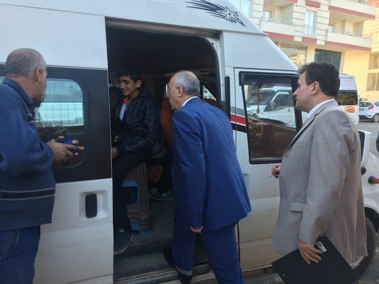 İlçe Milli Eğitim Müdürü Öğrenci Servislerini Denetledi.