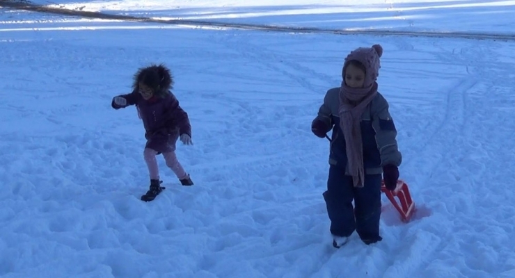 Sarıkamış Kayak Merkezi’nde Kızak Keyfi