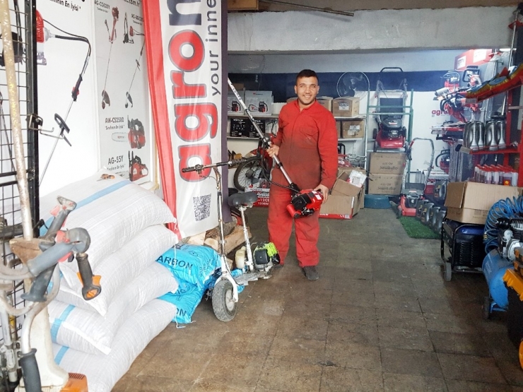 Çim Biçme Makinesinden Motor Yaptı