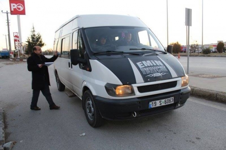 Sungurlu’da Servis Araçları Denetlendi