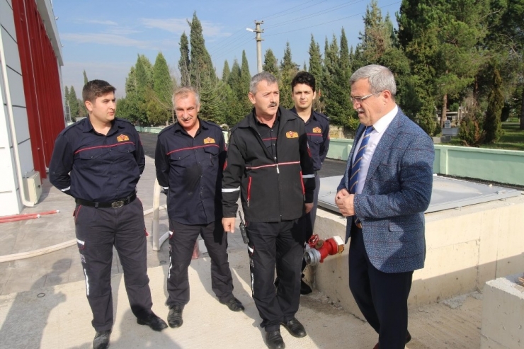 Başkan Akcan’dan Yeni İtfaiye Binasına Ziyaret Etti