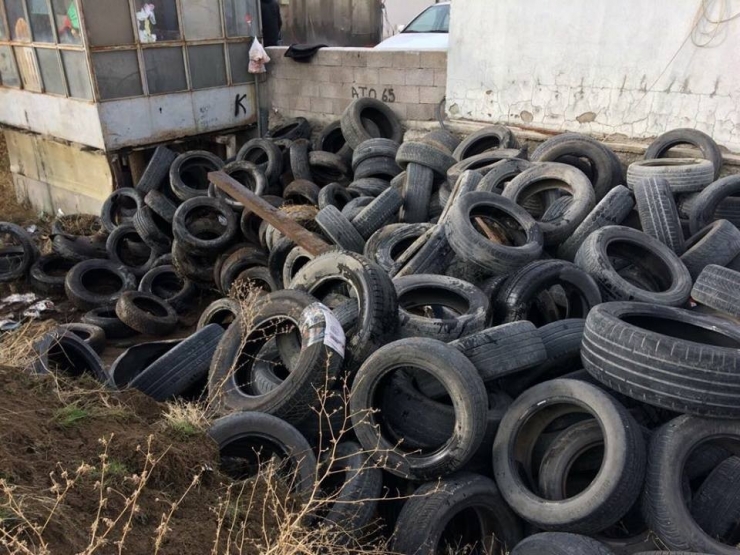 Atık Lastikleri Geri Dönüşüm İçin Toplanıyor