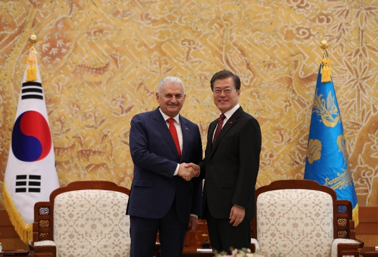 Başbakan Yıldırım, Güney Kore Cumhurbaşkanı Jae-ın İle Görüştü