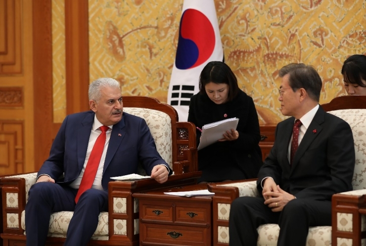Başbakan Yıldırım, Güney Kore Cumhurbaşkanı Jae-ın İle Görüştü