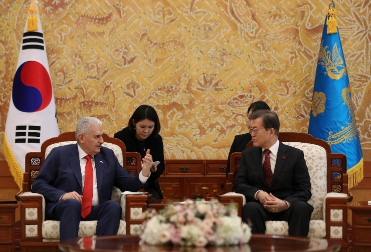 Başbakan Yıldırım, Güney Kore Cumhurbaşkanı Jae-ın İle Görüştü