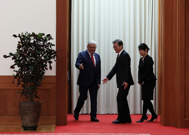 Başbakan Yıldırım, Güney Kore Cumhurbaşkanı Jae-ın İle Görüştü