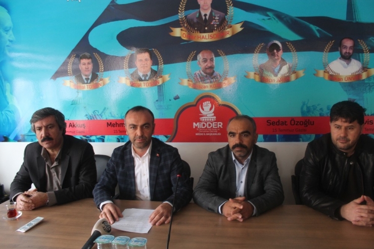 Midder Niğde İl Başkanı Aki Gökkuş: