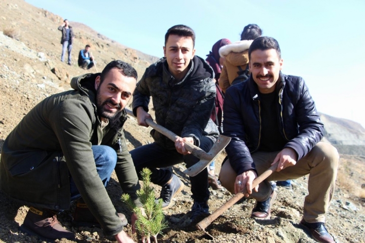 Erzincan’da Kyk’lı Gençler Gelecek İçin Fidan Dikti