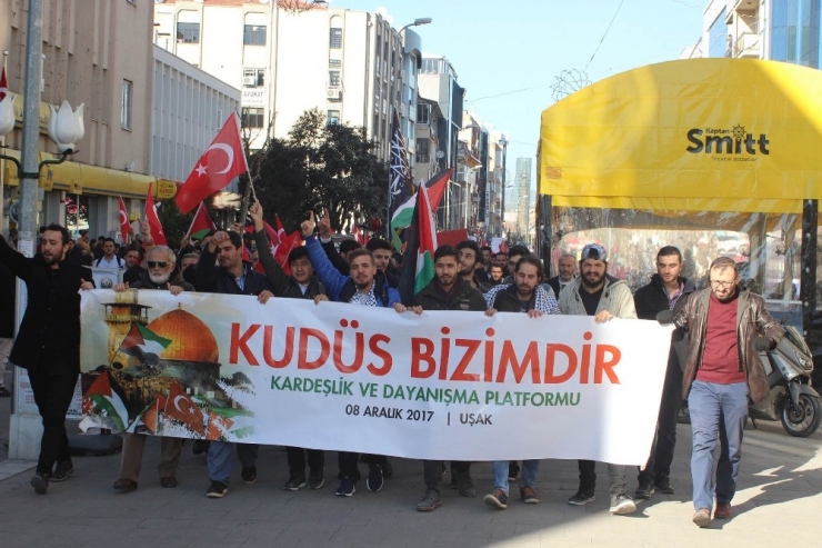 Uşak’ta Kudüs Protestosu