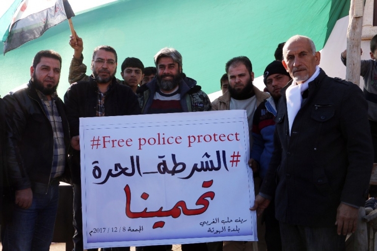 Halep’de Trump’ın Kudüs Kararı Protesto Edildi