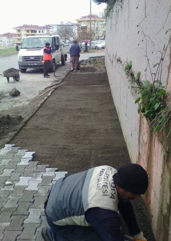Akçakoca’da Kaldırım Çalışmaları