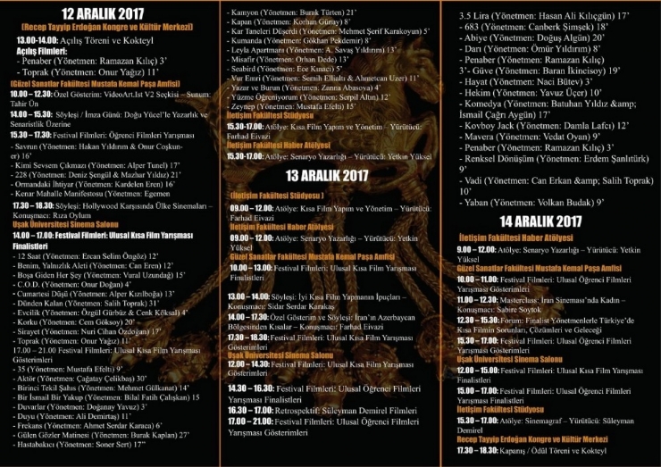 4. Uşak Kanatlı Denizatı Kısa Film Festivali’nin Programı Ve Finalistleri Açıklandı