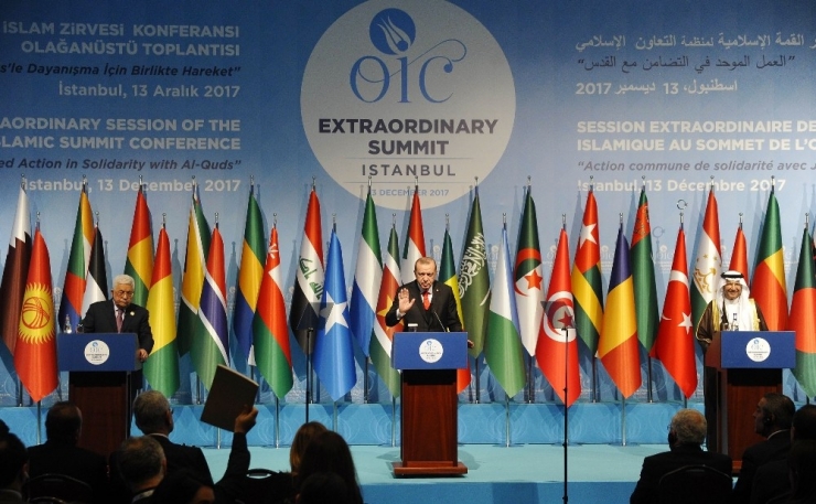 Cumhurbaşkanı Erdoğan, Filistin Devlet Başkanı Ve İit Genel Sekreteri Ortak Basın Açıklaması Yaptı