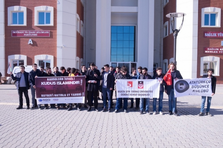 Üniversite Öğrencilerinden Kudüs Protestosu