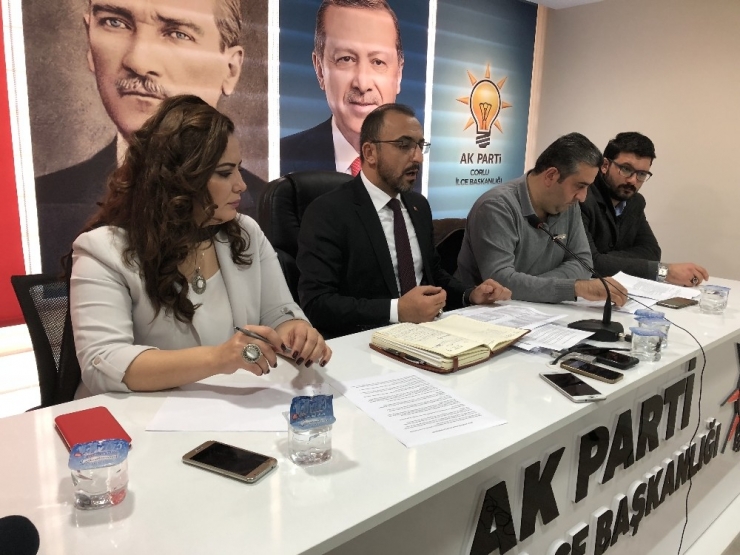 Ak Parti Çorlu İlçe Başkanı Av. Kerim Atalay’dan Çorlu Belediyesi’ne Eleştiri