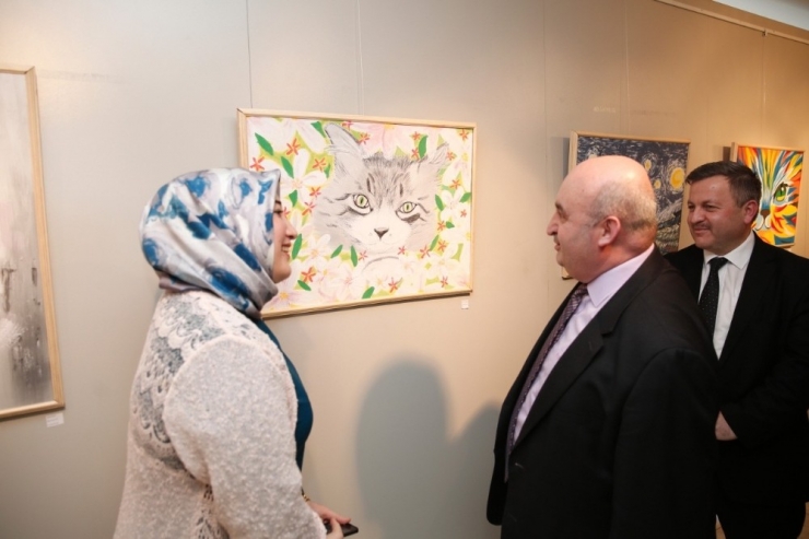 Sanata Gönül Veren Öğretmenlerden Resim Sergisi