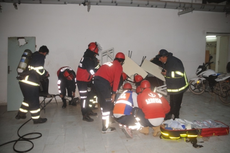 Cizre Devlet Hastanesinde Gerçeği Aratmayan Tatbikat