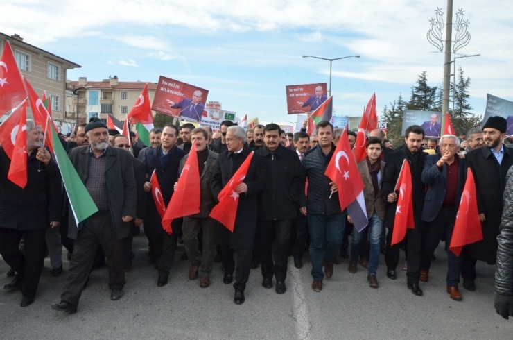 Abd’nin Kudüs’ü İsrail’in Başkenti Olarak Tanımasına Erzincanlılardan Tepki Yürüyüşü