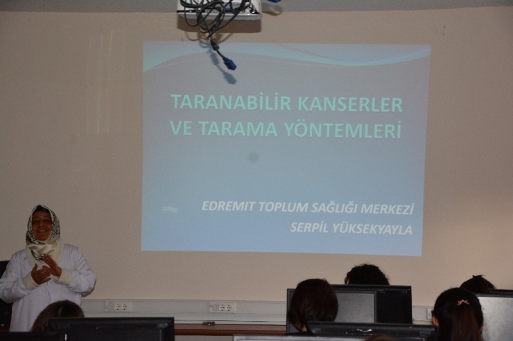 Altınoluk Myo’da Taranabilir Kanserler Üzerine Seminer Verildi