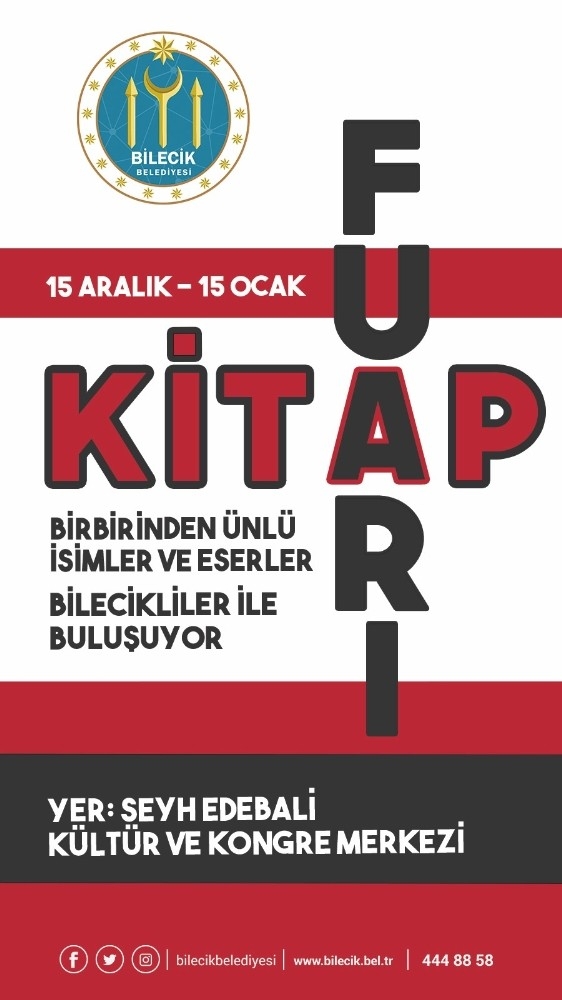 Bilecik Belediyesi Kitap Fuarı Birçok Önemli İsmi Ağırlayacak