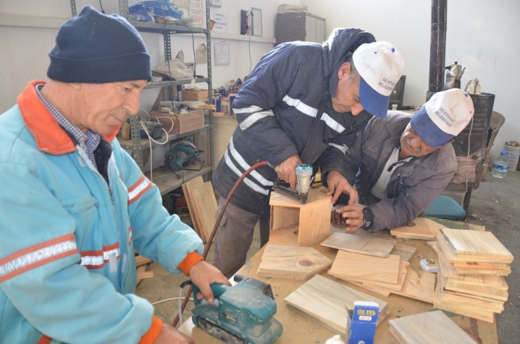 Seyitgazi Belediyesi’nden Kuşlara Sıcak Yuvalar