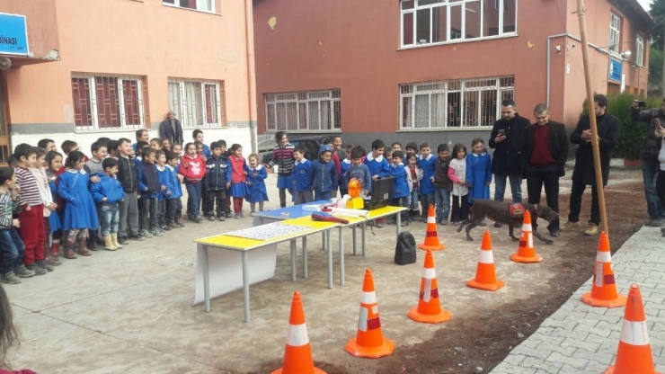 Öğrenciler Narkotik Köpeği ’Vicdan’ı Çok Sevdi