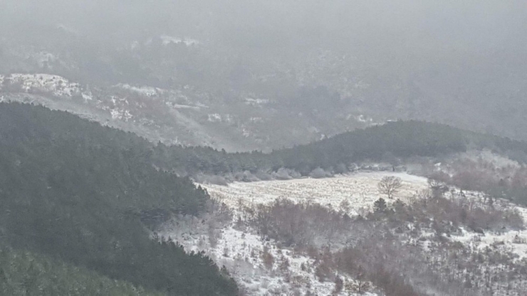 Akdağ’da Kar Kalınlığı 10 Santimetreyi Geçti