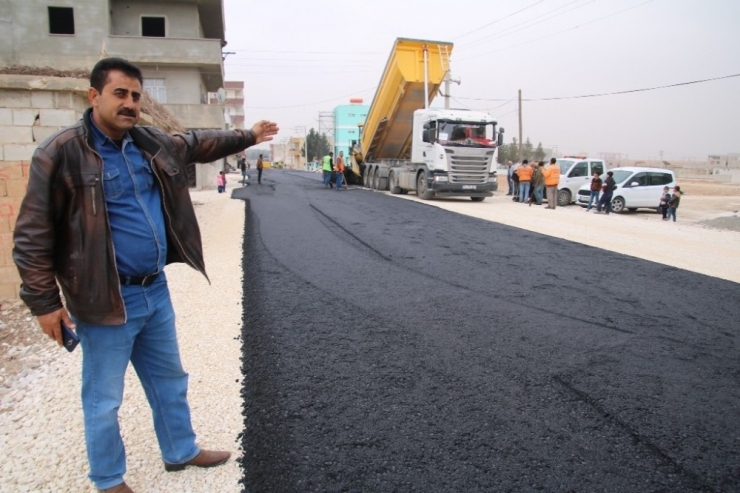 Akçakale’de Sıcak Asfalt Çalışması