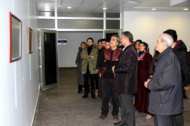 Omü’lü Öğretim Üyesinden Ebru Sergisi