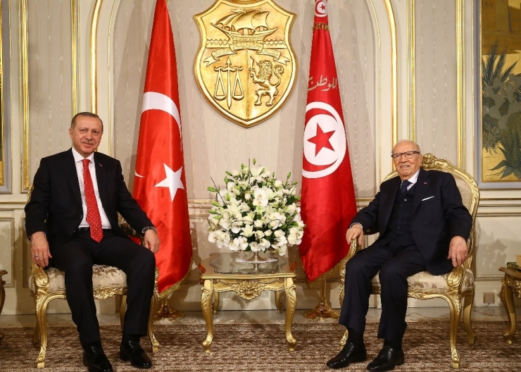 Cumhurbaşkanı Erdoğan, Tunuslu Mevkidaşı İle Görüştü