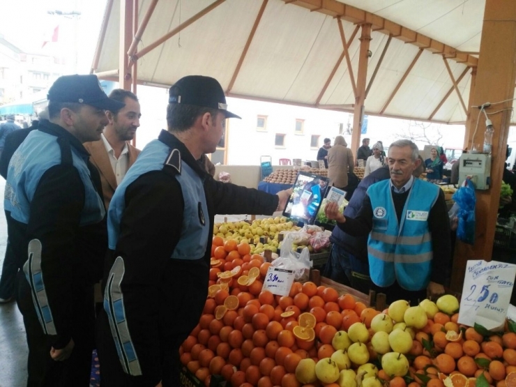 İzmit’teki Pazarlarda Tabletli Denetim