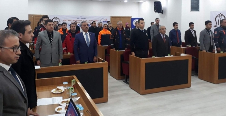 Siirt’te ‘Masa Başı Tatbikatı’ Gerçekleştirildi