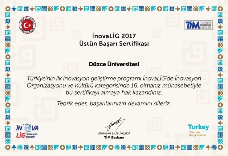 Düzce Üniversitesi Ve Düzce Teknopark’tan İnovalig Başarısı