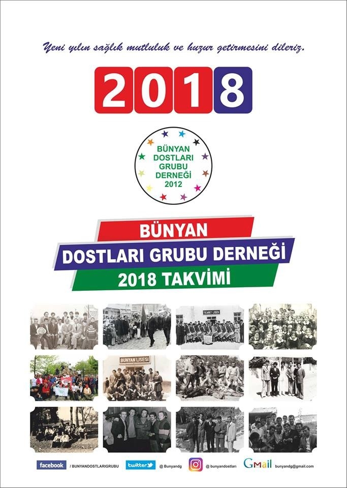 Bünyan Dostlarının 2018 Takvimi Hazır
