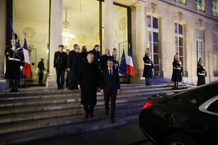 Cumhurbaşkanı Erdoğan, Elysee Sarayı’ndan Ayrıldı