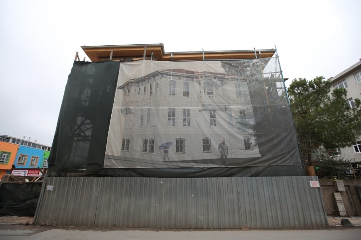 Alicanlar Konağı’nın Dış Cephesi Kaplanıyor